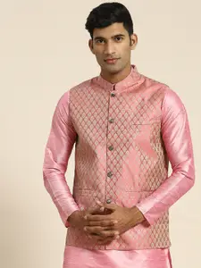 SOJANYA Men Woven Design Nehru Jacket