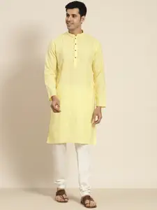 SOJANYA Men Checked Kurta with Churidar