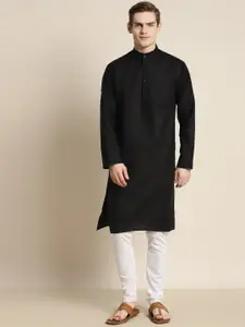 SOJANYA Men Black Kurta with Pyjamas