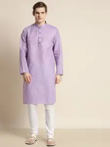 SOJANYA Men Lavender Kurta with Pyjamas