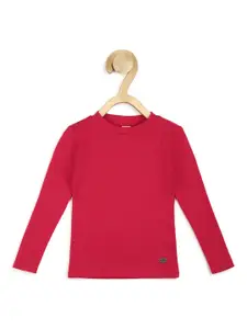 Peter England Girls Pink Long Sleeves T-shirt