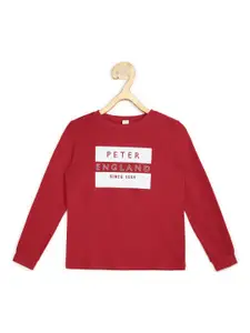 Peter England Boys Printed Pure Cotton Sweatshirt