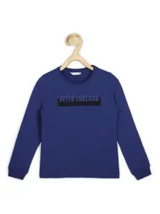 Peter England Boys Typography Pure Cotton Sweatshirt