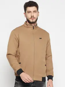 Camey Men Camel Brown Lightweight Bomber Jacket