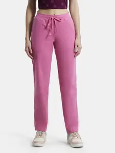 Jockey Women Pink Solid Super Combed Cotton Lounge Pants