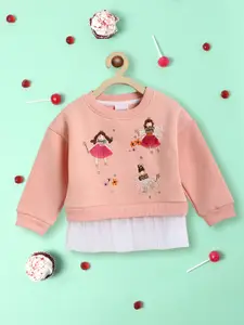 Nauti Nati Girls Embroidered Sweatshirt