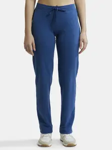 Jockey Women Blue Solid Super Combed Cotton Lounge Pants