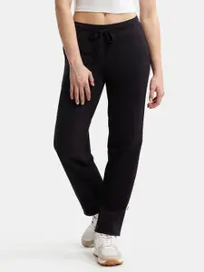Jockey Women Black Solid Super Combed Cotton Lounge Pants
