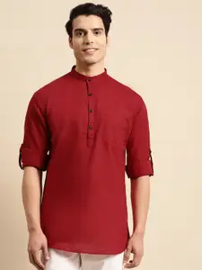 RAJUBHAI HARGOVINDAS Men Pure Cotton Straight Kurta