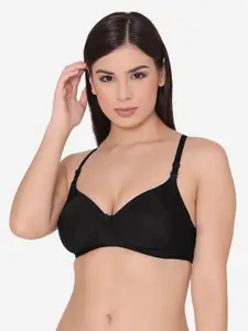 GROVERSONS Paris Beauty Black Lightly Padded Non Wired Multiway T-Shirt Bra with Lace