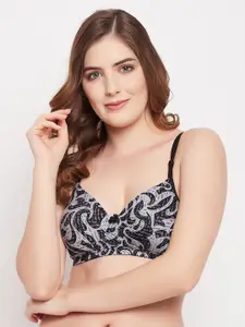 Clovia Abstract Lightly Padded Non-Wired Bra