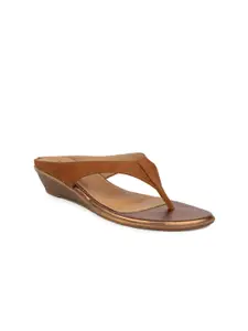 SOLES Tan Wedge Sandals
