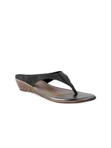 SOLES Grey Printed Wedge Sandals