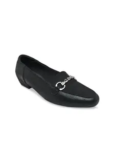 Rocia Women Black Embellished Loafers