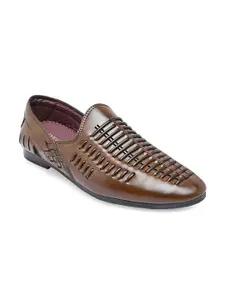 Regal Men Brown Ethnic Shoe-Style Sandals