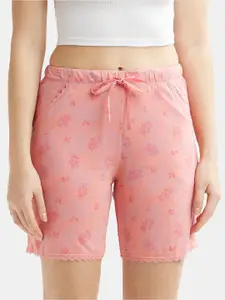 Jockey Women Pink Printed Lounge Shorts