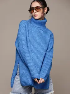 MANGO Women Cable Knit Oversized Sustainable Pullover