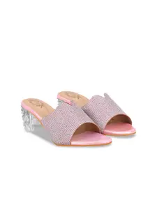 Shoetopia Pink Block Heels