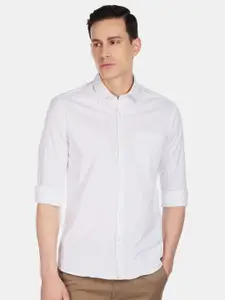 Arrow Sport Men White Slim Fit Cotton Casual Shirt