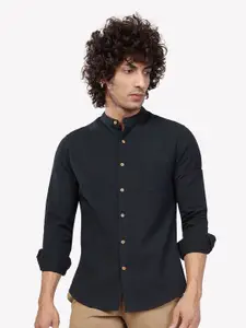 VASTRADO Men Black Cotton Casual Shirt
