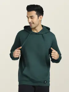 XYXX Men Green Cruze French Terry Cotton Hoodie