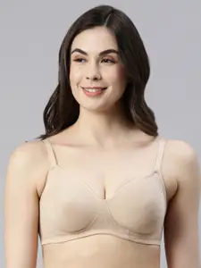 Enamor Beige Non-Wired Non Padded High Coverage Cooling T-shirt Bra A042