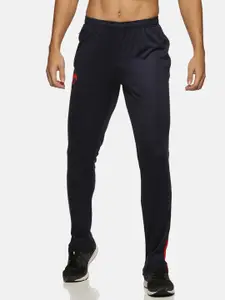 Omtex Men Navy Blue Solid Track Pants