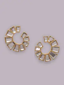 Ikram Gold Gold Plated Contemporary Studs Earrings