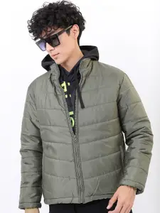 HIGHLANDER Men Olive Green Padded Jacket