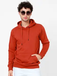 Snitch Men Red Hooded Cotton Sweatshirt