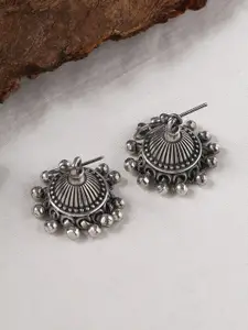 ADORN by Nikita Ladiwala Women 92.5 Sterling Silver Contemporary Jhumkas Earrings