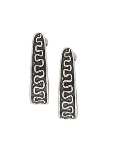 ADORN by Nikita Ladiwala Women 92.5 Sterling Silver Contemporary Half Hoop Earrings