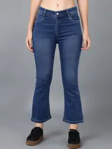 A-Okay Women Blue Bootcut Light Fade Stretchable Jeans