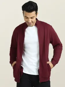 XYXX Front-Open Mock Collar Cotton Sweatshirt