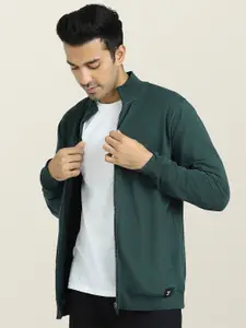 XYXX Front-Open Mock Collar Cotton Sweatshirt
