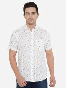 Greenfibre Men Classic Floral Printed Pure Cotton Casual Shirt