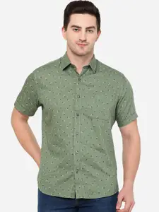 Greenfibre Men Classic Conversational Printed Pure Cotton Casual Shirt