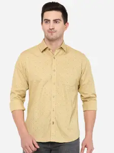Greenfibre Men Classic Micro Ditsy Printed Pure Cotton Casual Shirt
