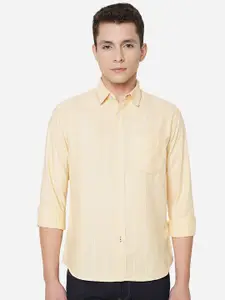 Greenfibre Men Classic Slim Fit Striped Pure Cotton Casual Shirt