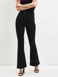 DOROTHY PERKINS Women Black Flared High-Rise Stretchable Jeans