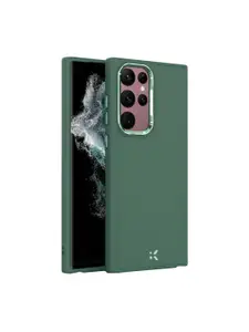 Karwan Dark Green Solid SAMSUNG Galaxy S22 Ultra 5G Phone Back Case