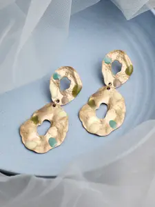 SOHI Women Gold-Plated Drop Earrings