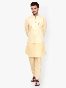 Pro-Ethic STYLE DEVELOPER Men Yellow Kurta with Pyjamas