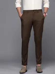 Louis Philippe Ath.Work Louis Philippe Ath Work Men Checked Comfort Tapered Fit Trousers
