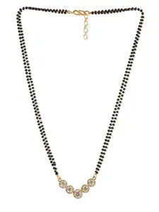 Tipsyfly Gold-Toned & Black Brass Necklace