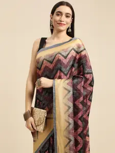 RACHNA Multicoloured Tussar Printed Saree