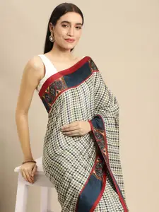 RACHNA Multicoloured Ethnic Motifs Satin Saree