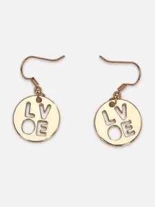 FOREVER 21 Gold-Toned Contemporary Drop Earrings