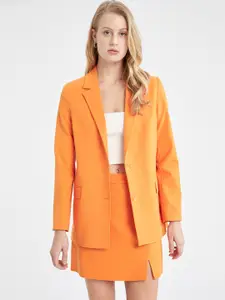 DeFacto Women Orange Solid Mini Skirt