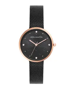 French Connection Women Black Dial & Black Bracelet Style Straps Analogue Watch FCN00040B